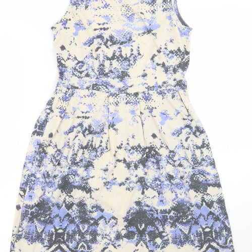 VILA Womens White Floral  A-Line  Size M