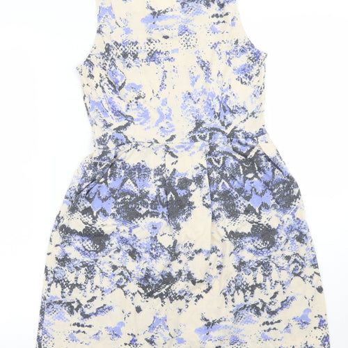 VILA Womens White Floral  A-Line  Size M