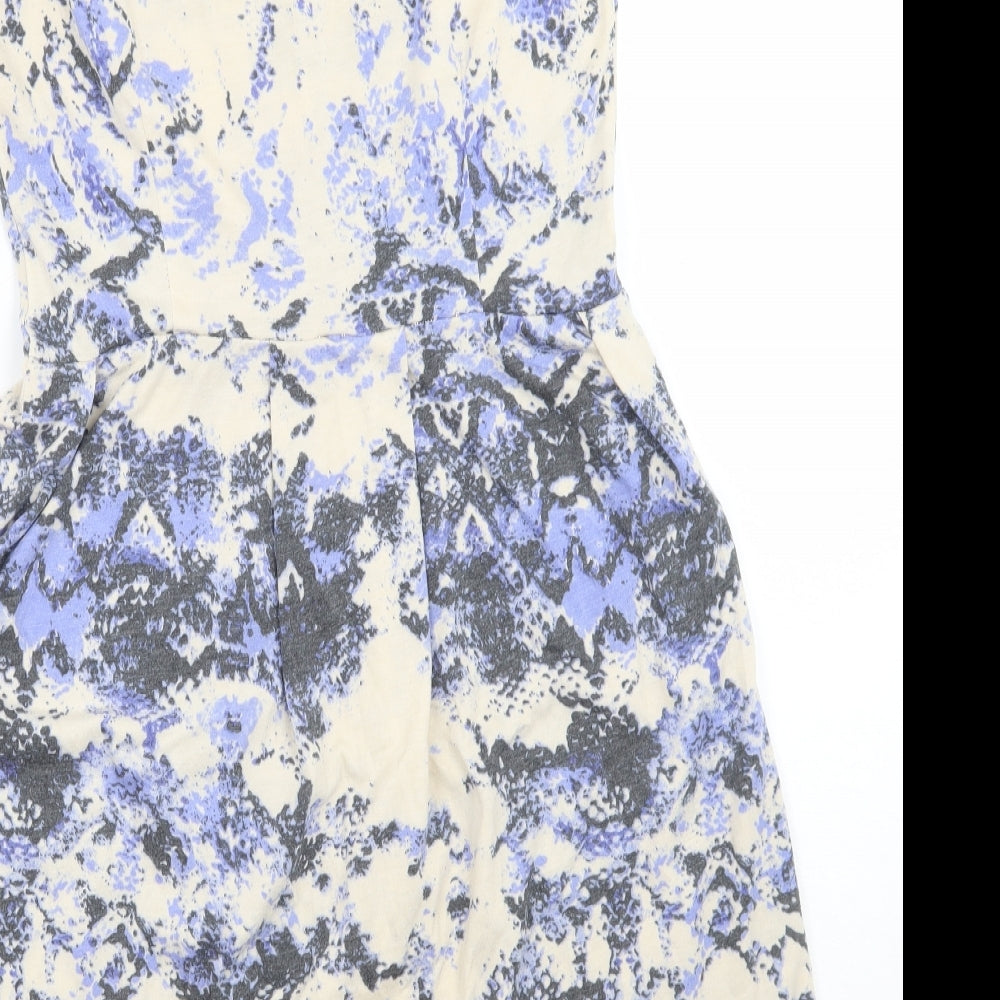 VILA Womens White Floral  A-Line  Size M