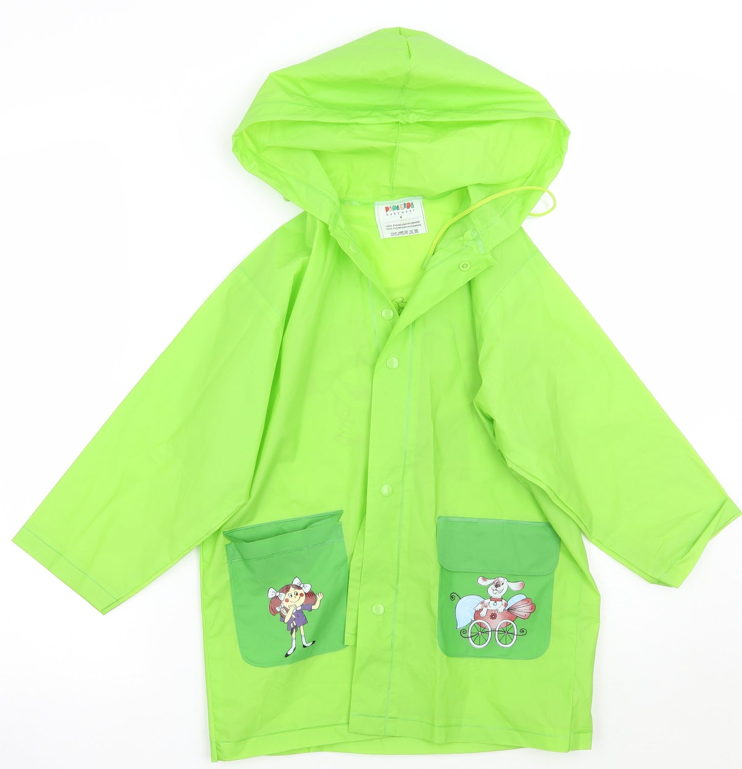 Pidilidi Girls Green   Rain Coat Jacket Size 4 Years