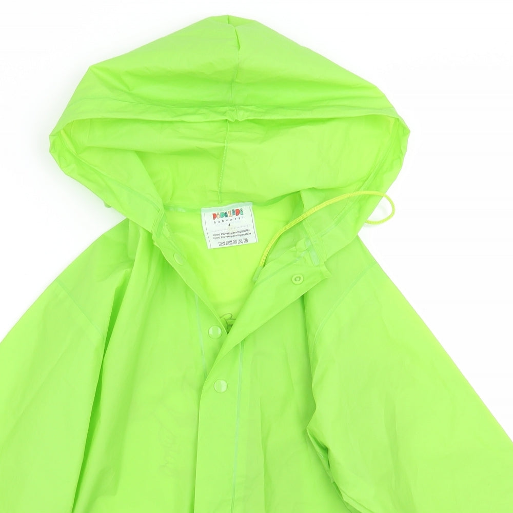 Pidilidi Girls Green   Rain Coat Jacket Size 4 Years