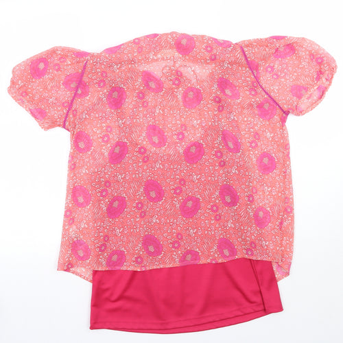BHS Womens Pink Floral  Basic Blouse Size 14