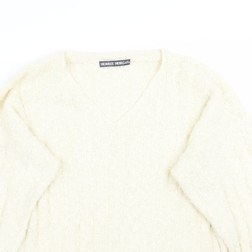 Debbie Morgan Womens Ivory   Pullover Jumper Size M