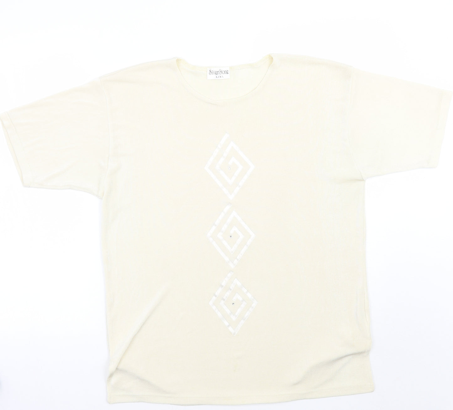 Silver stone Womens Ivory   Basic T-Shirt Size XL