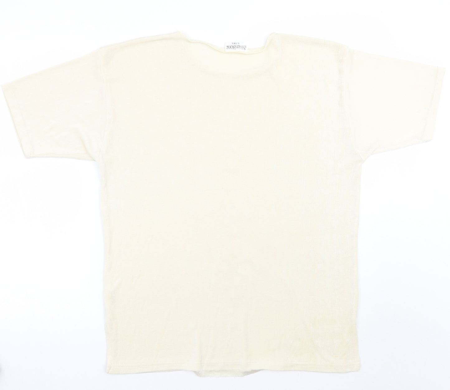 Silver stone Womens Ivory   Basic T-Shirt Size XL