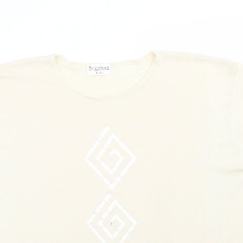 Silver stone Womens Ivory   Basic T-Shirt Size XL