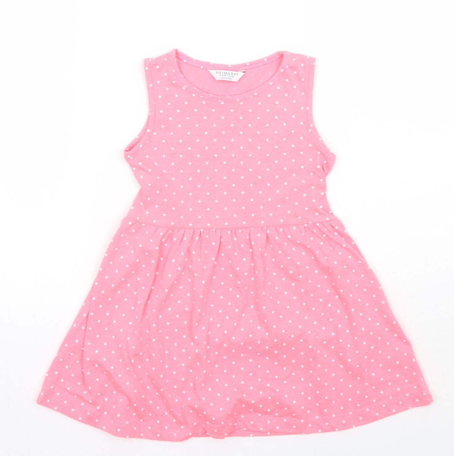 Primark Girls Pink Polka Dot  A-Line  Size 5-6 Years