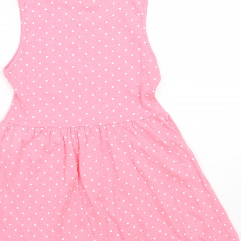 Primark Girls Pink Polka Dot  A-Line  Size 5-6 Years