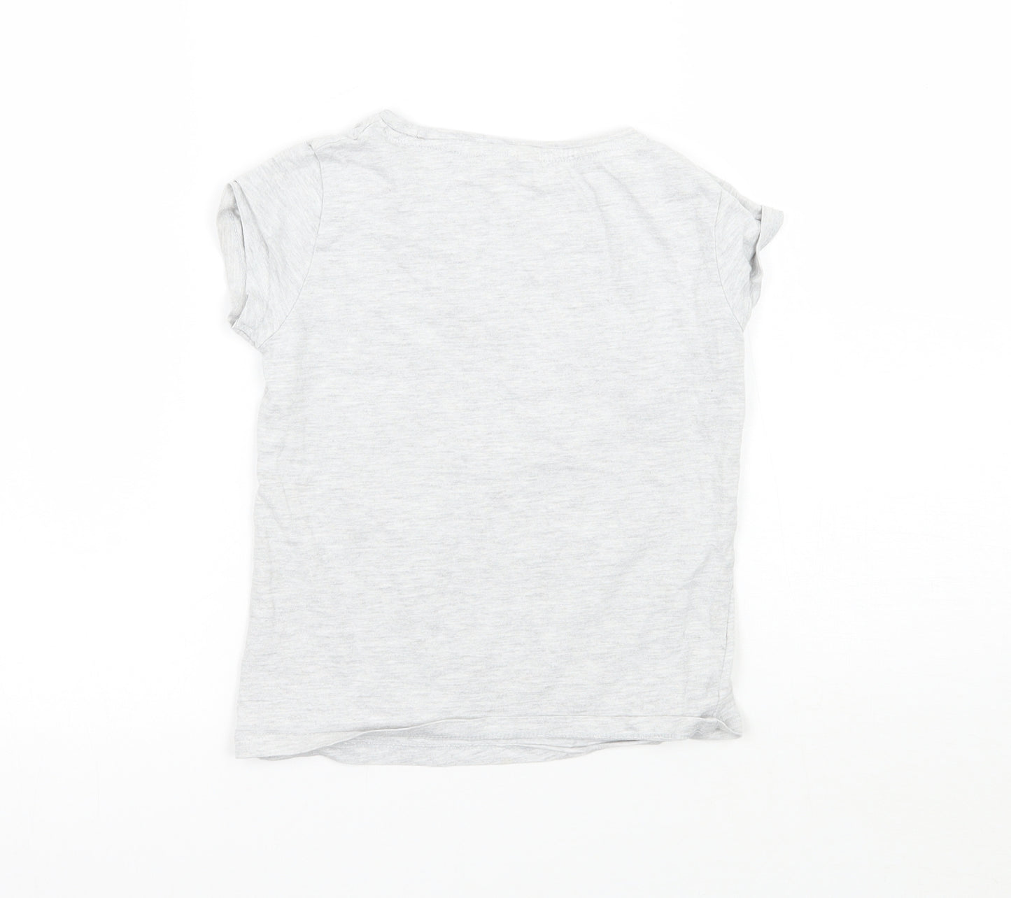 F&F Girls Grey   Basic T-Shirt Size 5-6 Years  - LOL