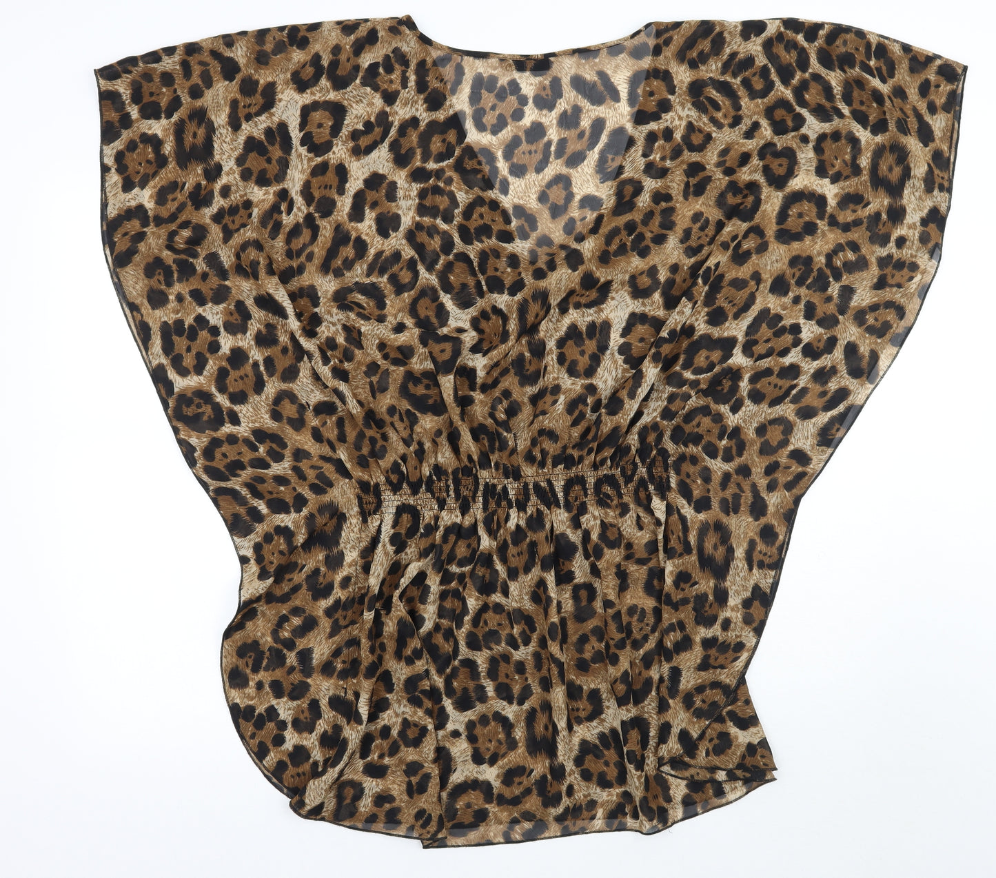 TU Womens Brown Animal Print  A-Line  Size M  - Beach dress