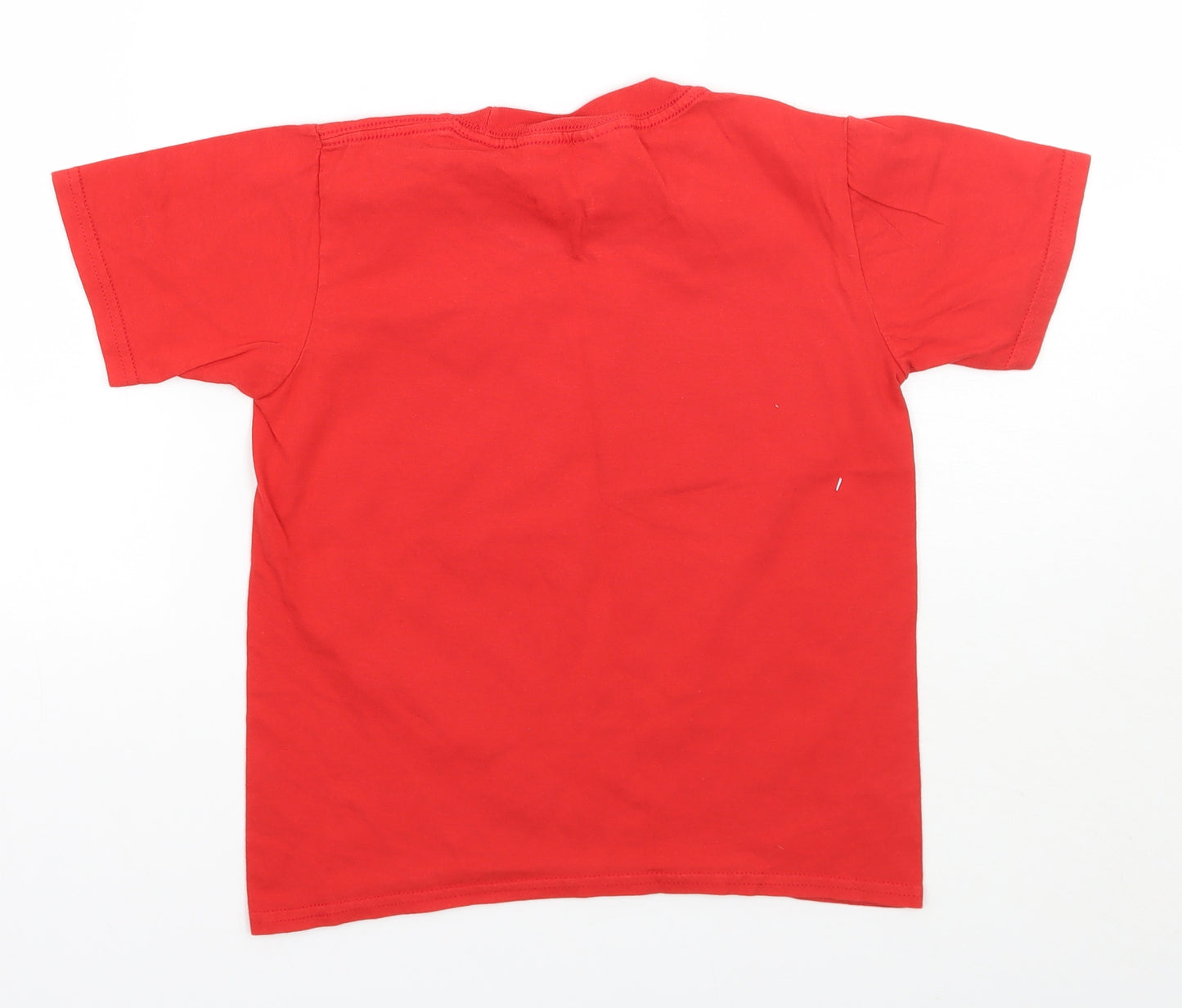 Gildan Boys Red   Basic T-Shirt Size 7-8 Years