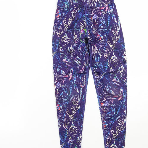 USA Pro Girls Purple Geometric  Jegging Trousers Size 9 Years - leggings