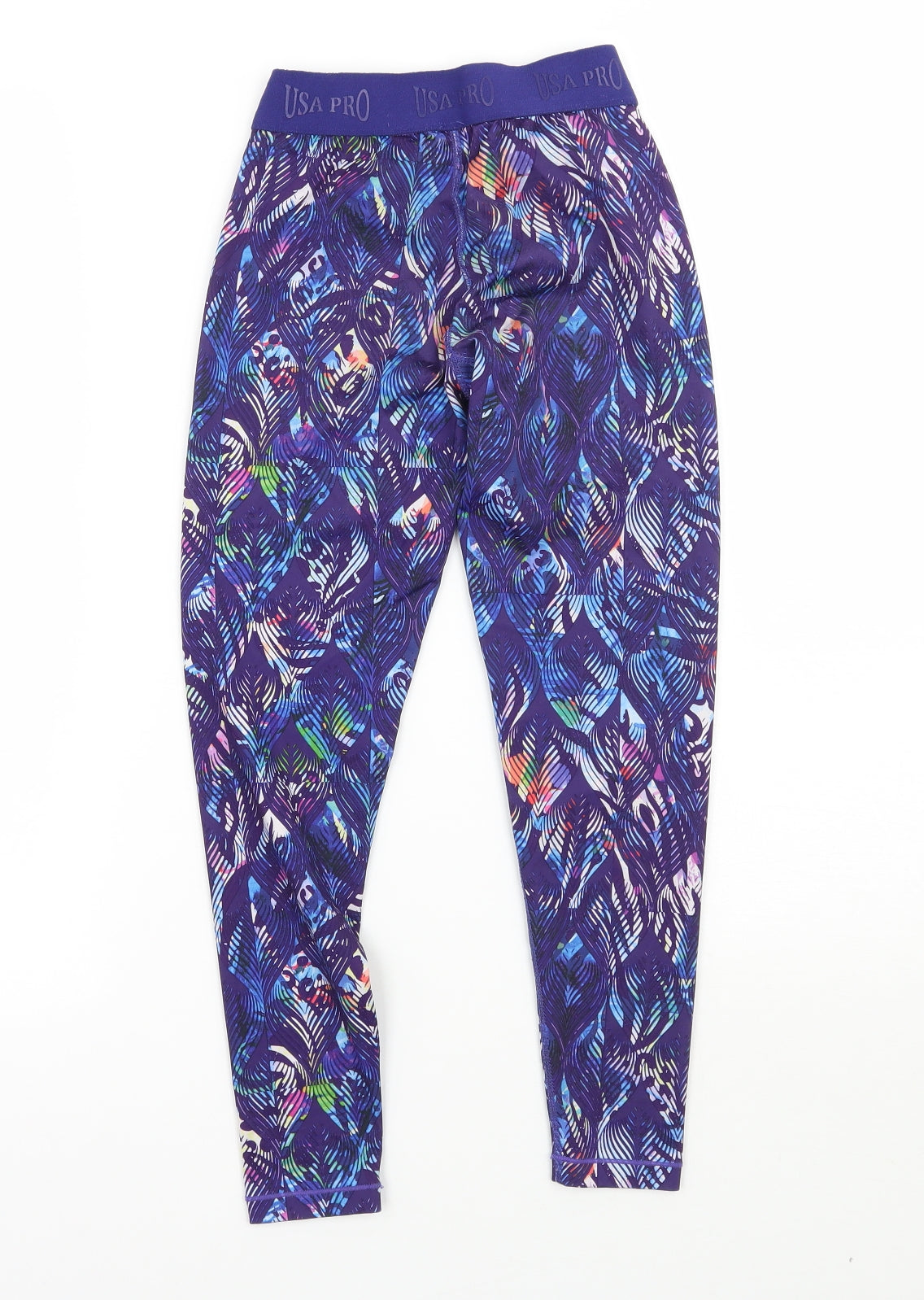 USA Pro Girls Purple Geometric  Jegging Trousers Size 9 Years - leggings