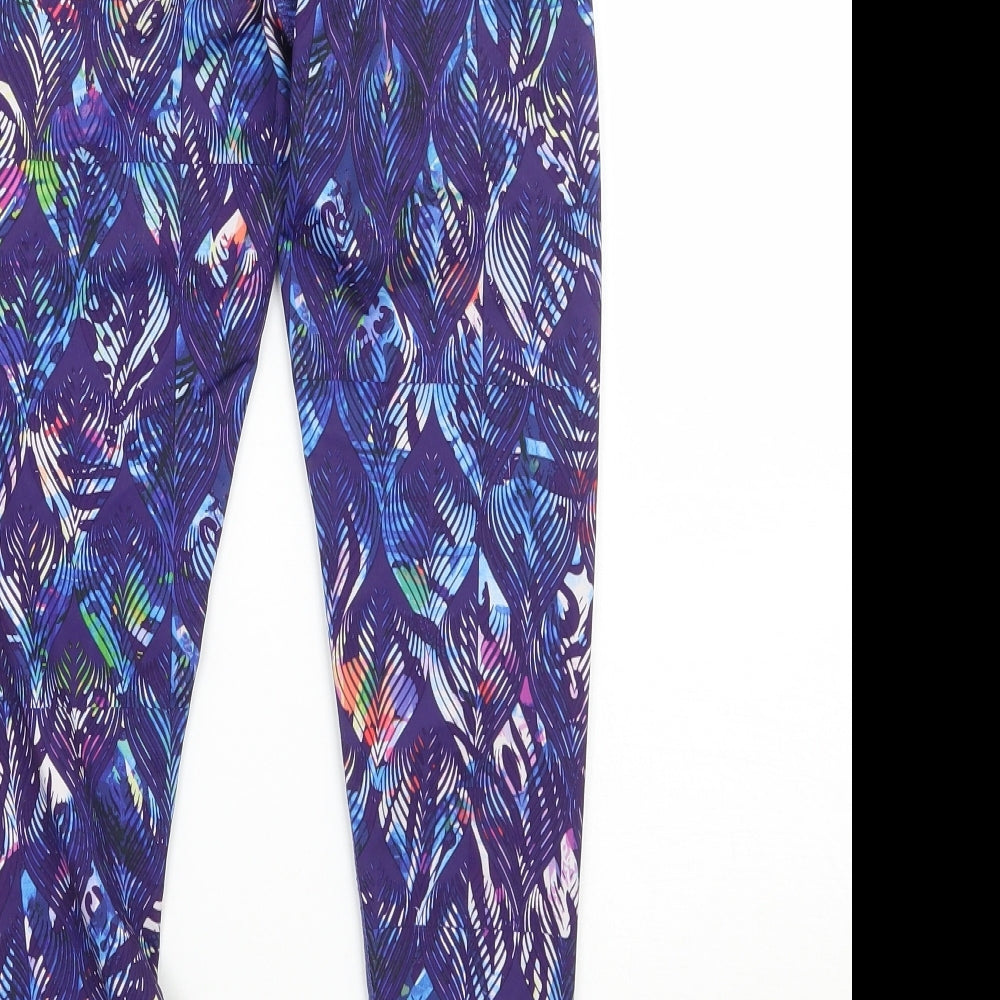 USA Pro Girls Purple Geometric  Jegging Trousers Size 9 Years - leggings