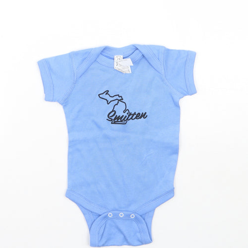 Rabbit Skins Baby Blue   Babygrow One-Piece Size 3-6 Months