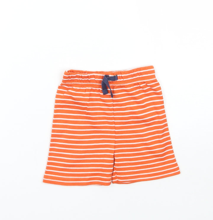 George Baby Orange Striped Sweatpants Trousers Size 6-9 Months