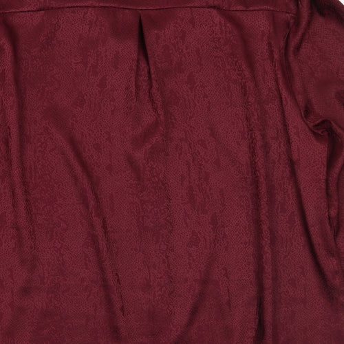 Soon Womens Red Animal Print  Basic Button-Up Size 18