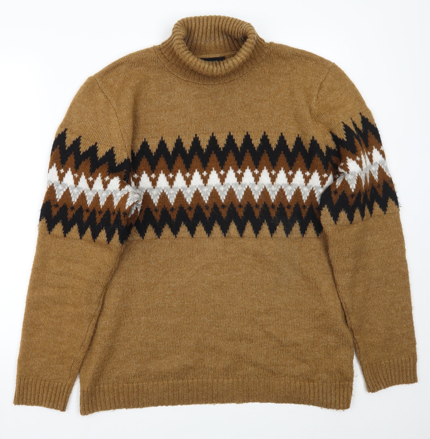 River Island Womens Brown Geometric  Pullover Jumper Size L