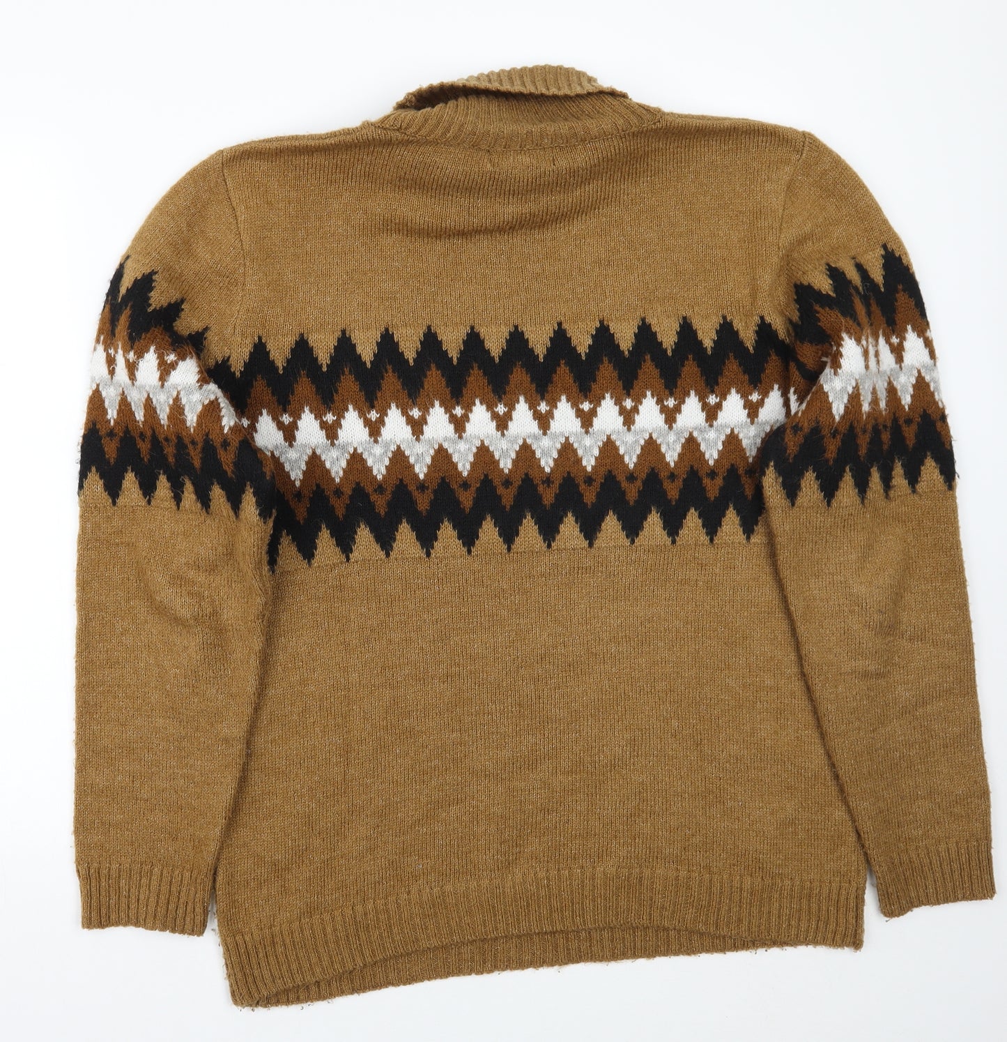 River Island Womens Brown Geometric  Pullover Jumper Size L