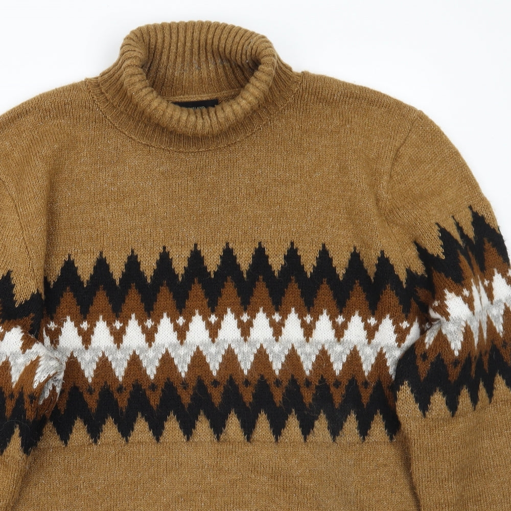 River Island Womens Brown Geometric  Pullover Jumper Size L