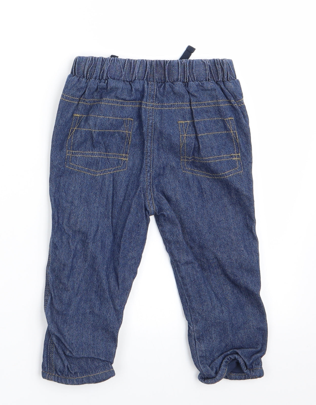 George Boys Blue   Cargo Jeans Size 12-18 Months  - Dog's Face on Feet