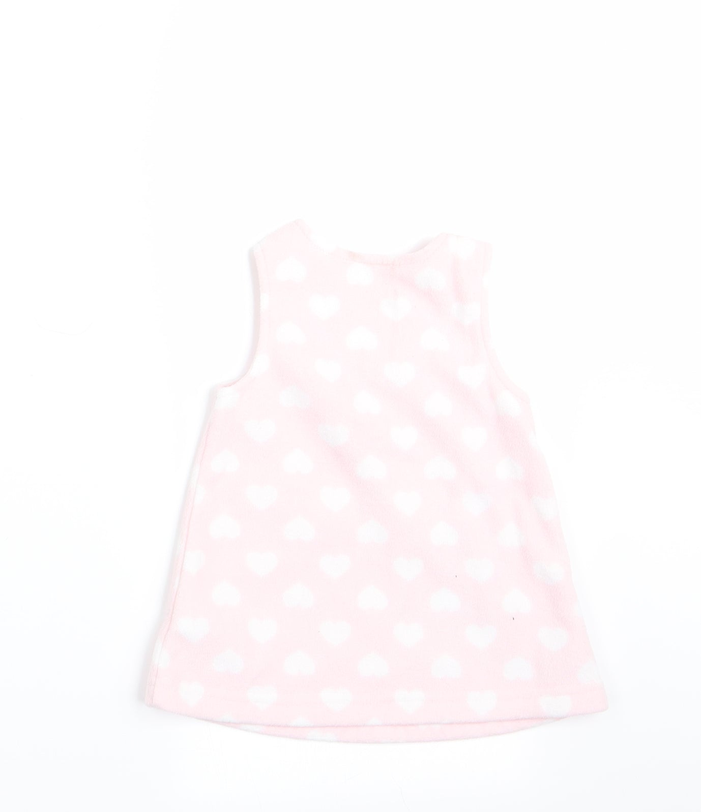 Miniclub Girls Pink   Pinafore/Dungaree Dress  Size 0-3 Months  - Owl Logo & Hearts
