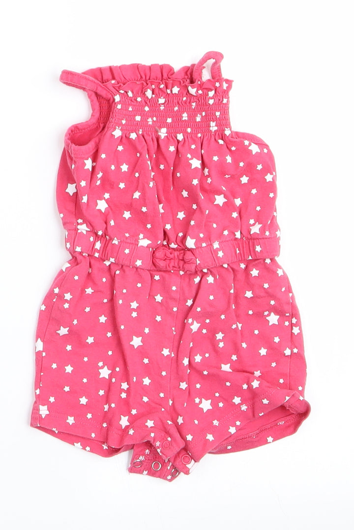 Primark Girls Pink Polka Dot  Shorts One-Piece Size 3-6 Months  - Star print