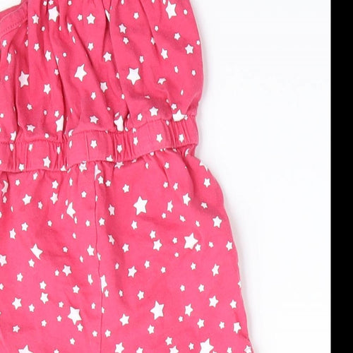 Primark Girls Pink Polka Dot  Shorts One-Piece Size 3-6 Months  - Star print