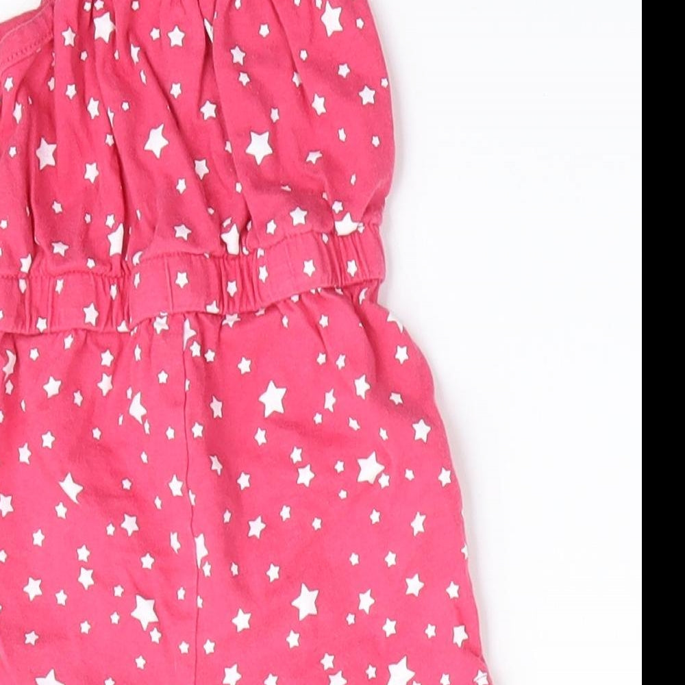 Primark Girls Pink Polka Dot  Shorts One-Piece Size 3-6 Months  - Star print