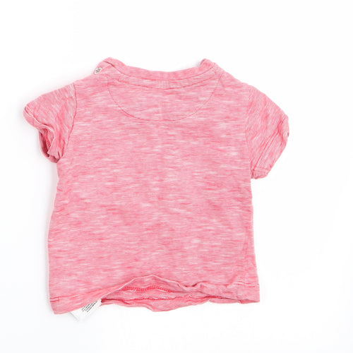 Mothercare Girls Red   Basic T-Shirt Size 0-3 Months  - Strawberry Logo