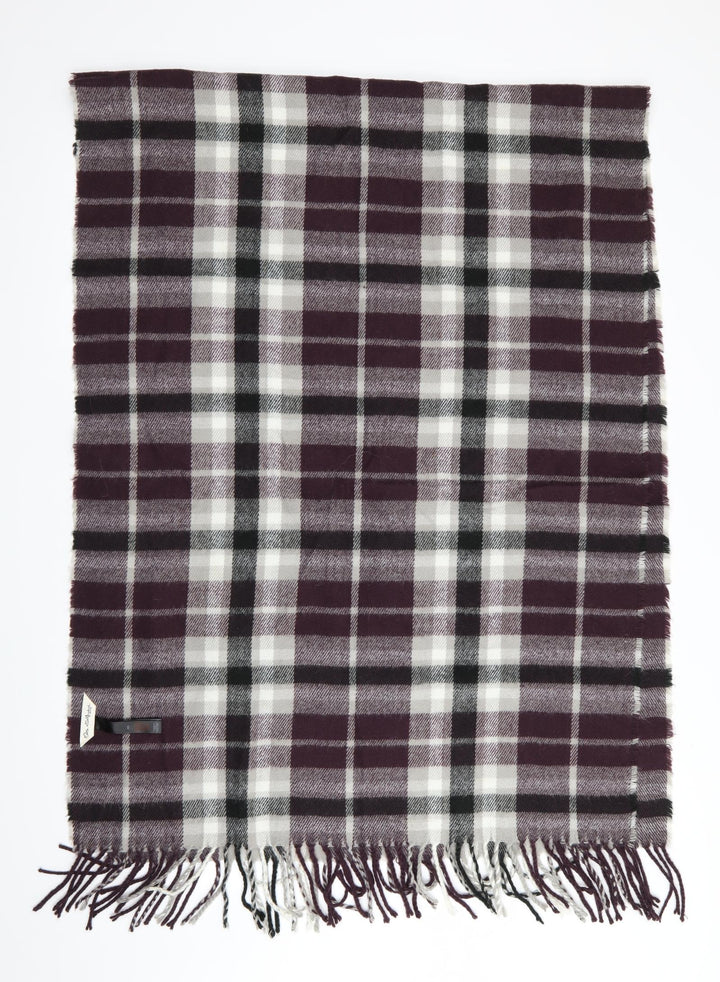 Miss Selfridge Womens Purple Check Shawl/Wrap