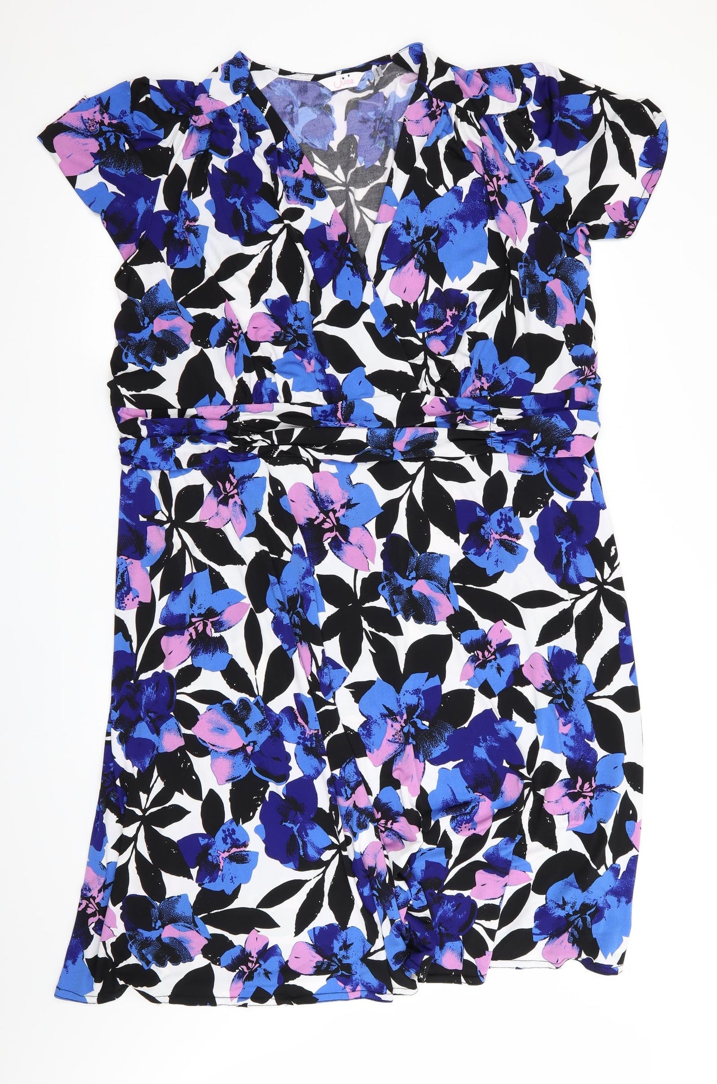 Julipa Womens Blue Floral  Fit & Flare  Size 30