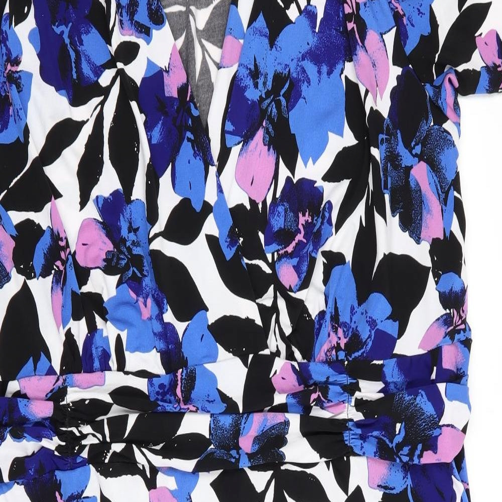 Julipa Womens Blue Floral  Fit & Flare  Size 30