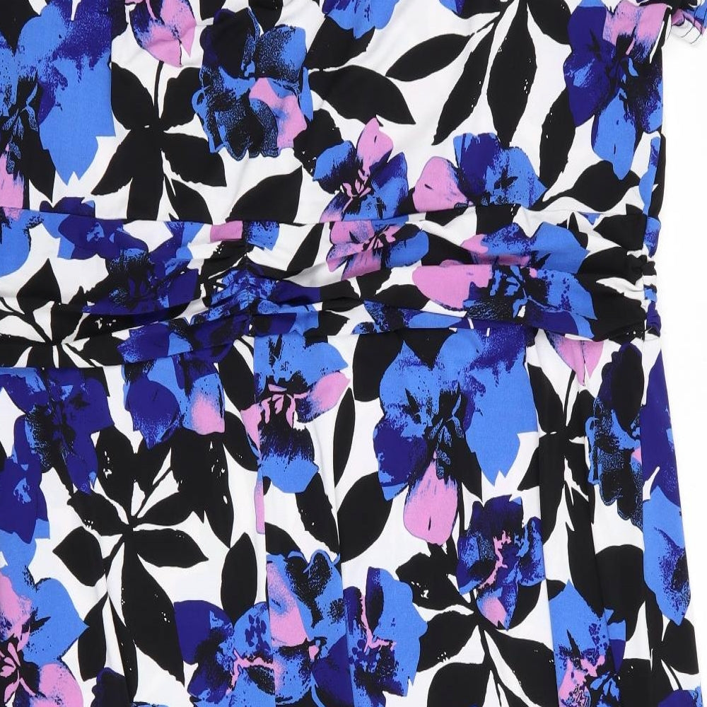 Julipa Womens Blue Floral  Fit & Flare  Size 30