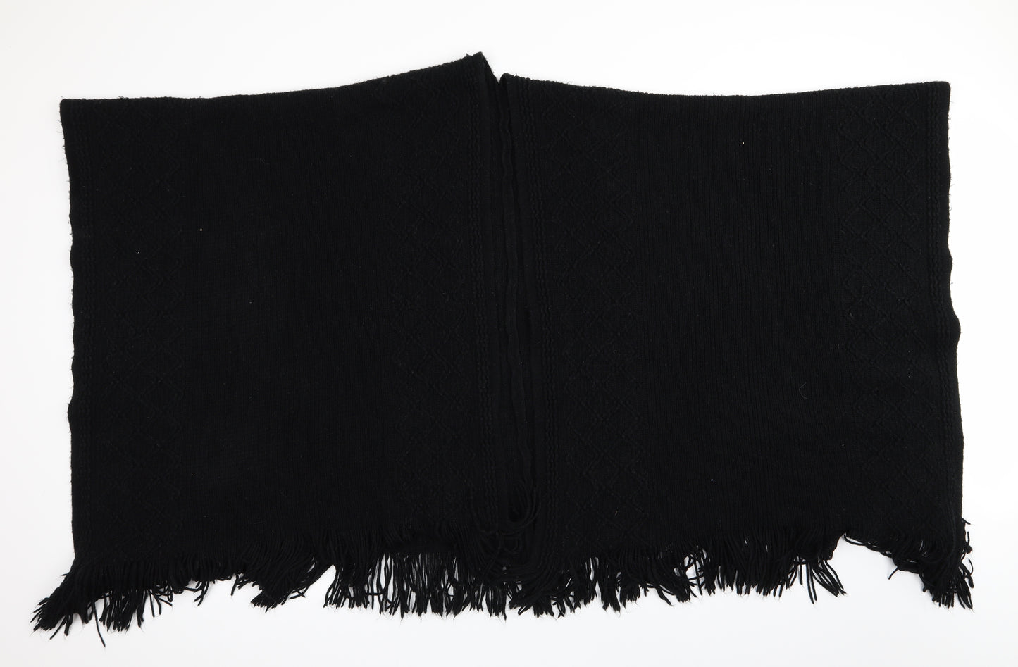 Preworn Womens Black Geometric   Shawl/Wrap   - Shall