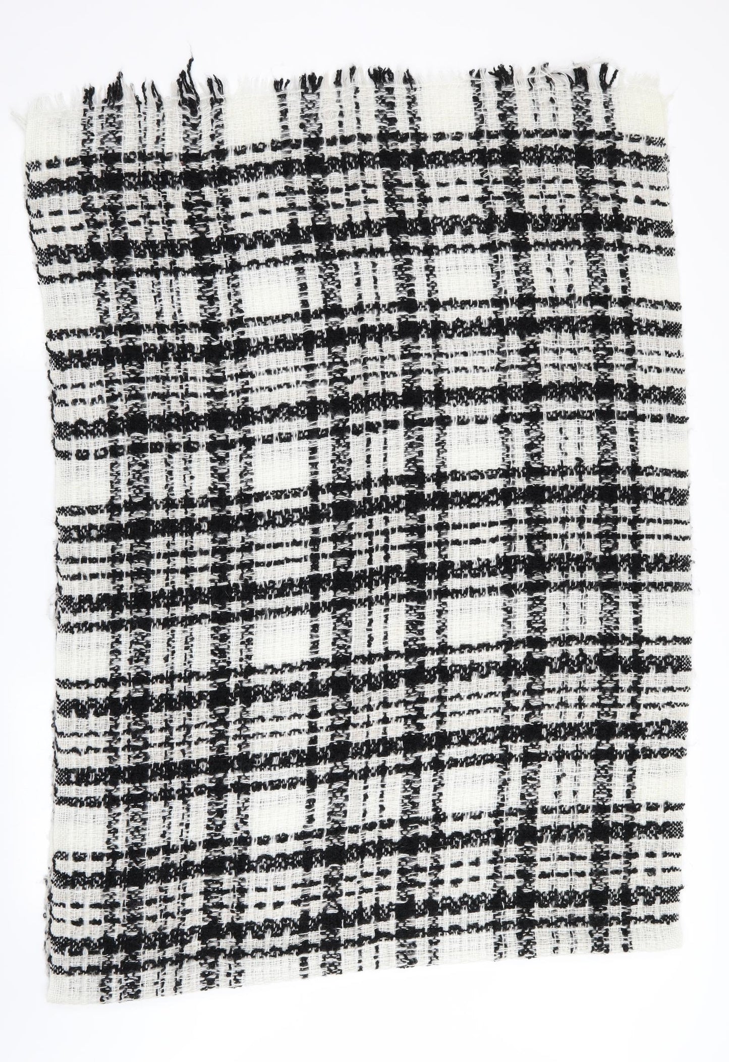 Preworn Womens Black Check   Shawl/Wrap   - Open Knit