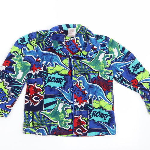 Peacocks Boys Blue Animal Print   Pyjama Top Size 2-3 Years  - Dinasour Print