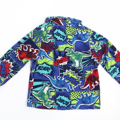 Peacocks Boys Blue Animal Print   Pyjama Top Size 2-3 Years  - Dinasour Print