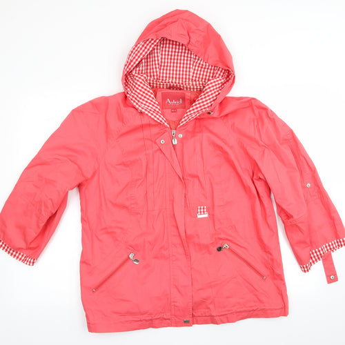 Astrid Womens Red   Parka Coat Size 14