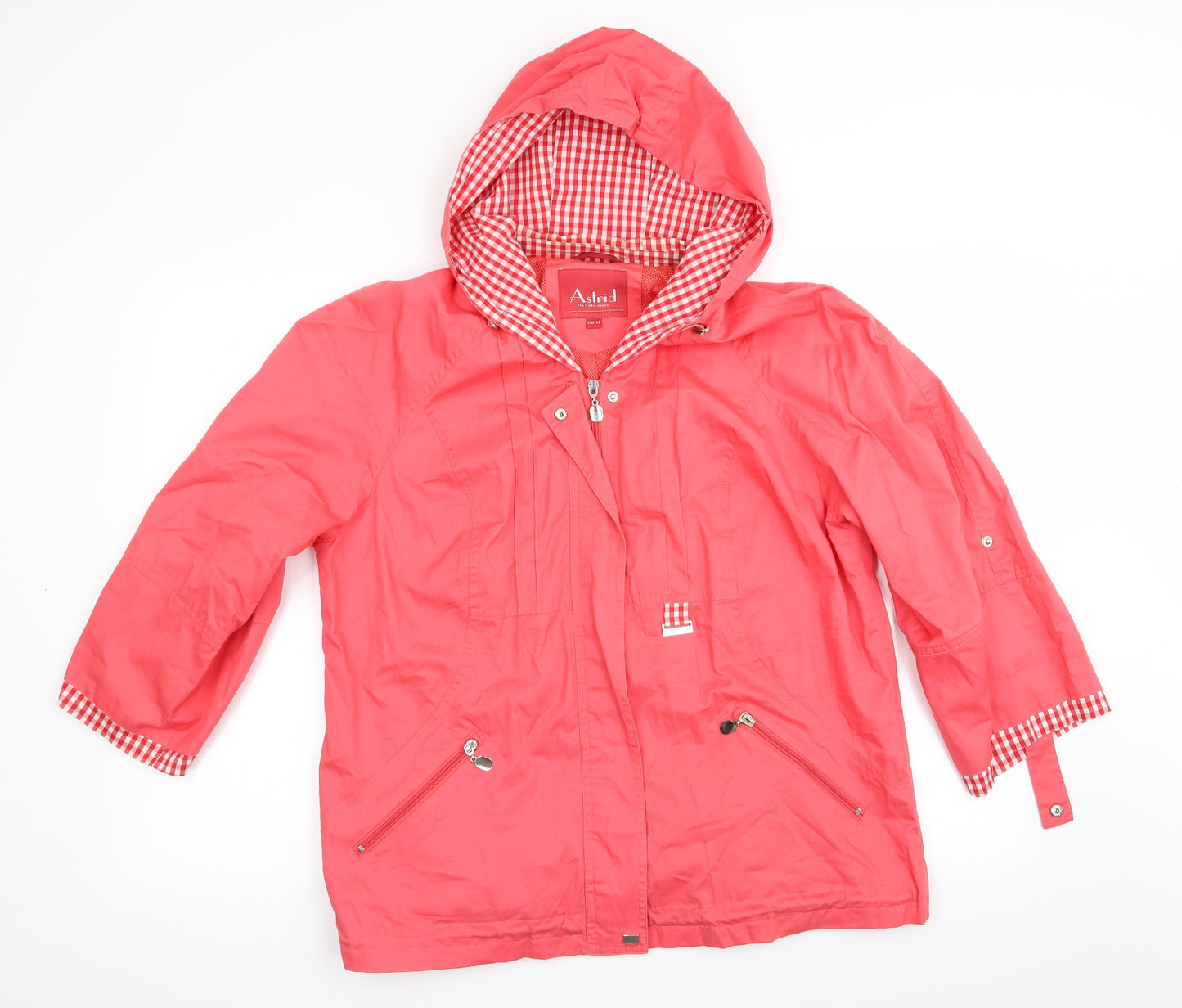 Astrid Womens Red   Parka Coat Size 14