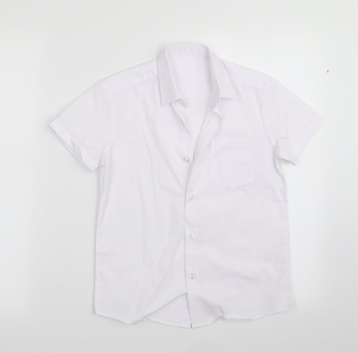 George Boys White Basic Button-Up Size 7-8 Years