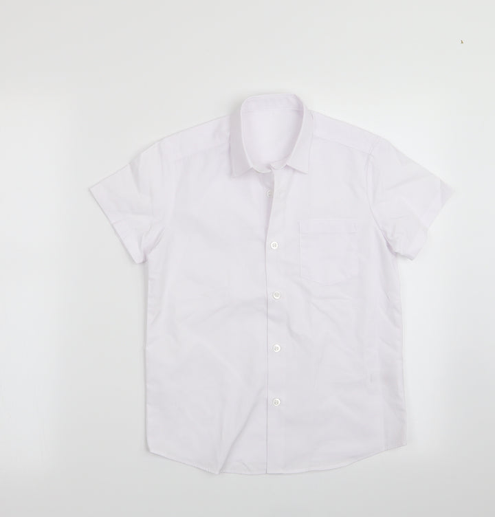 George Boys White   Basic Button-Up Size 7-8 Years