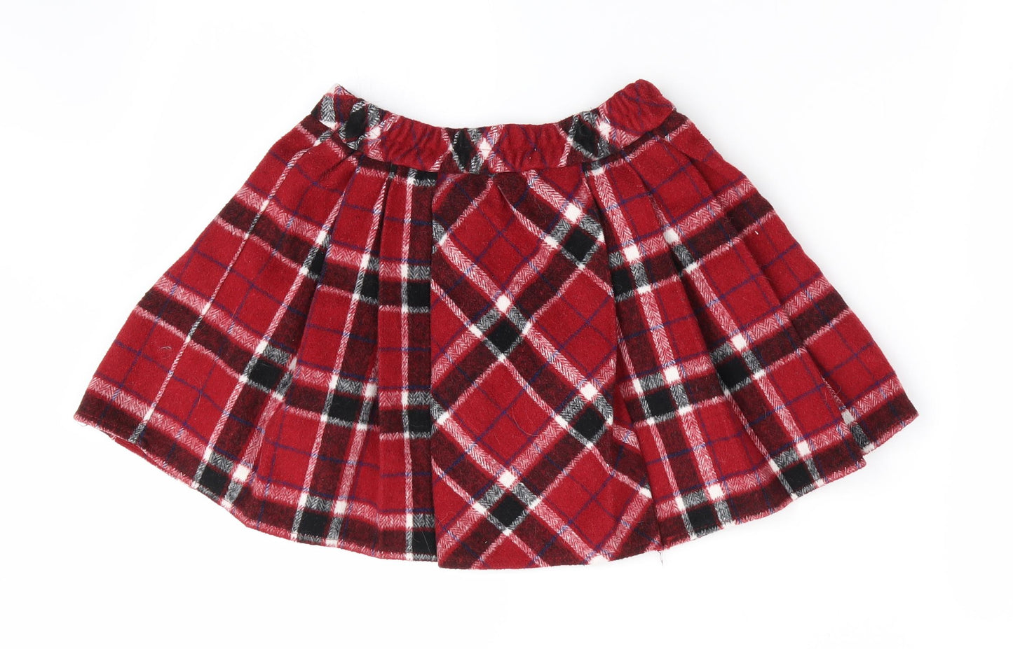 TU Girls Red Check  A-Line Skirt Size 7 Years