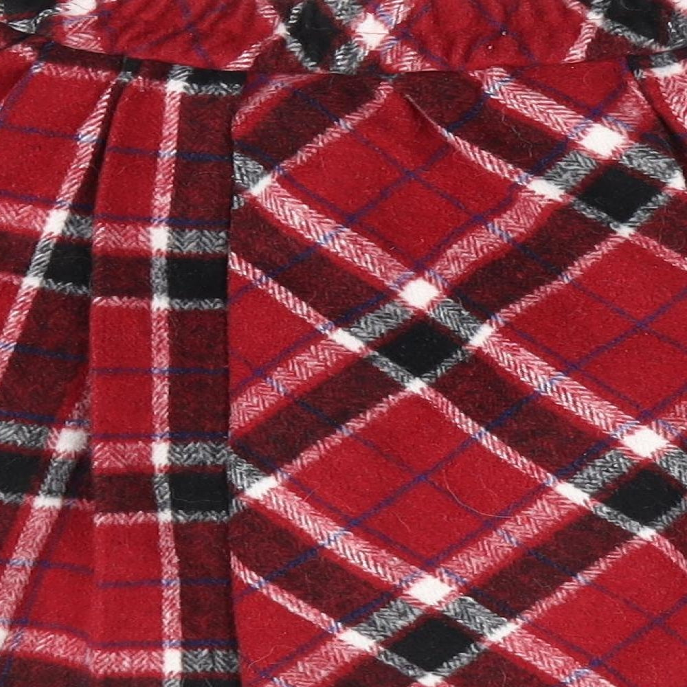 TU Girls Red Check  A-Line Skirt Size 7 Years