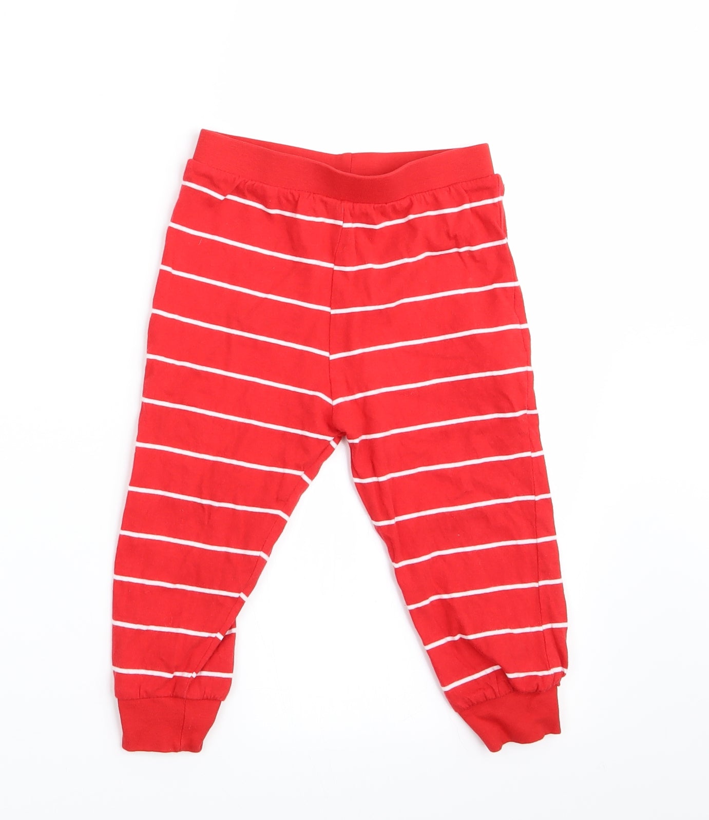Primark Boys Red Striped   Pyjama Pants Size 18-24 Months