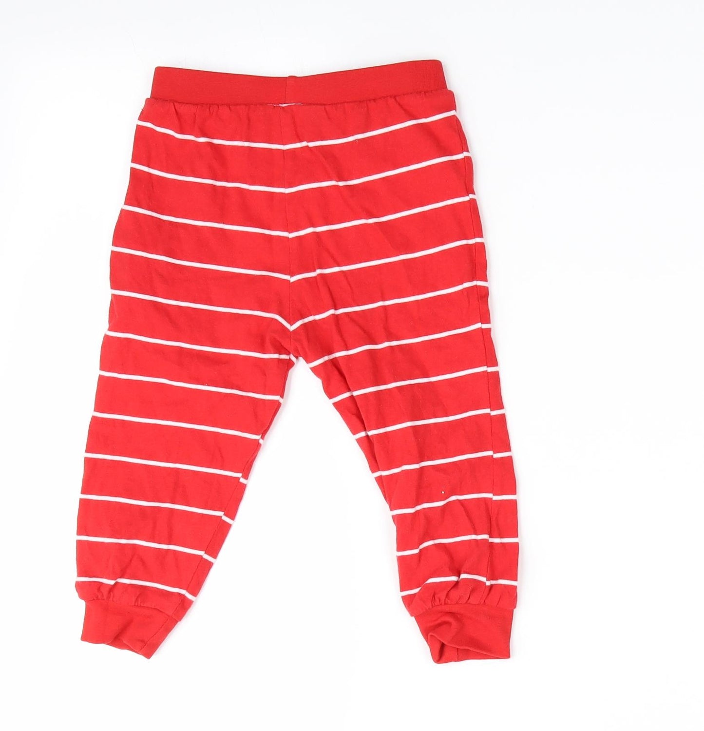 Primark Boys Red Striped   Pyjama Pants Size 18-24 Months
