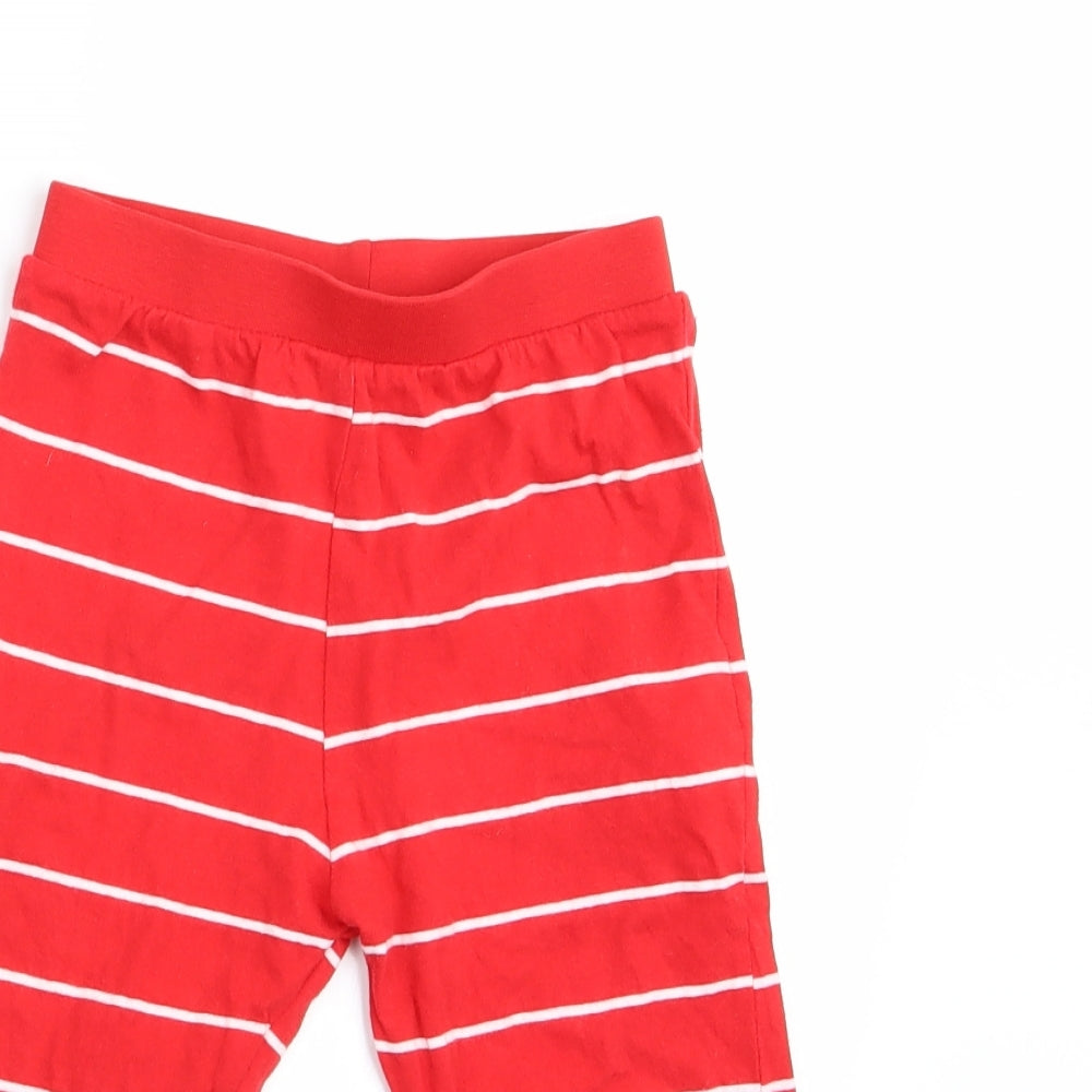 Primark Boys Red Striped   Pyjama Pants Size 18-24 Months