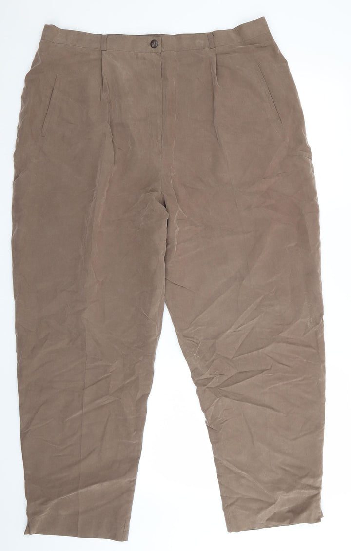 Bonmarché Womens Brown Trousers Size 22 L27 in