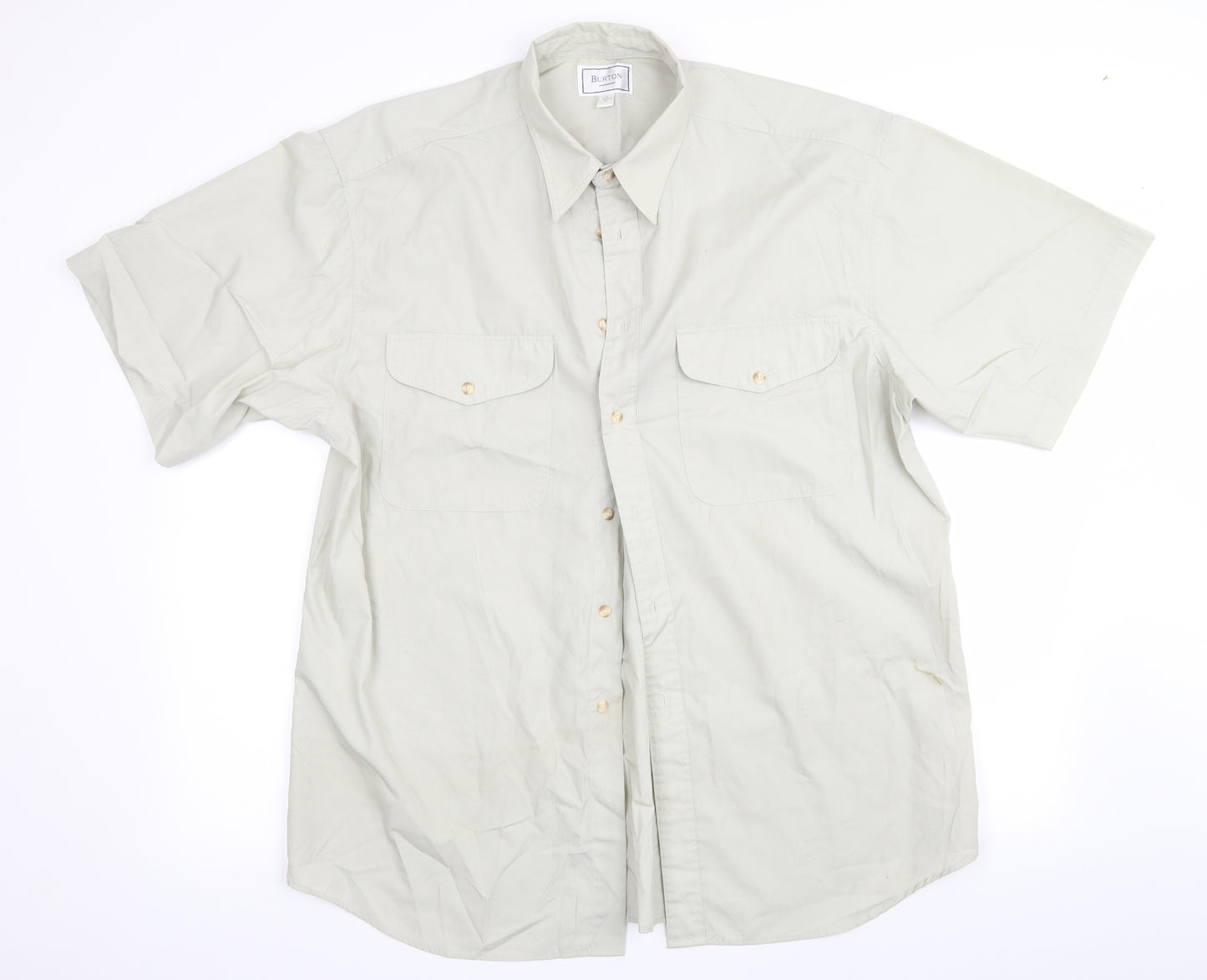 Burton Mens Green    Button-Up Size XL