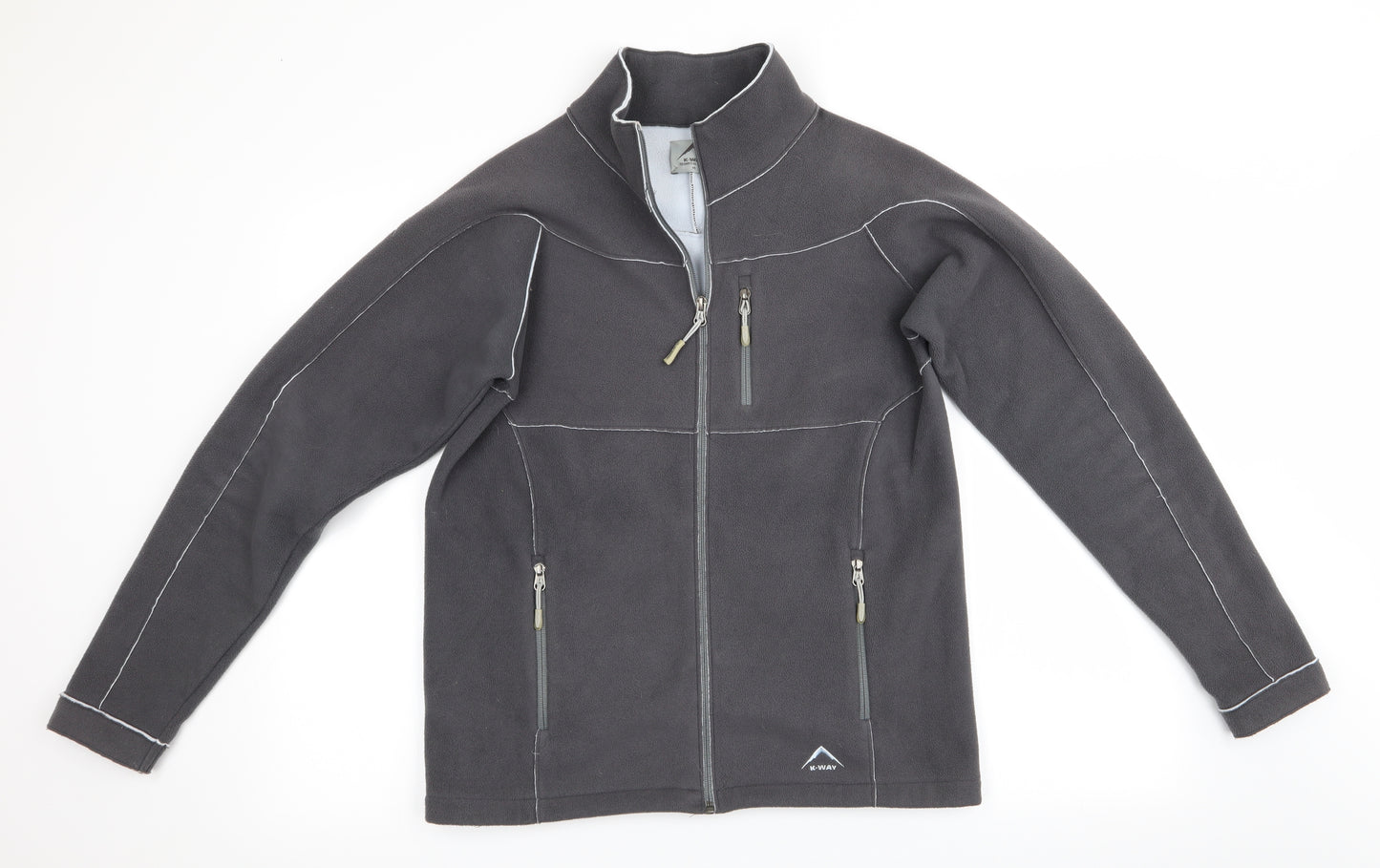 K Way Mens Grey   Jacket  Size M  - Fleece Feel Exterior